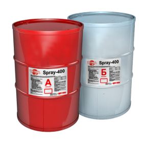 Двухкомпонентный материал   на основе полимочевины для гидроизоляции Wetisol Spray-400